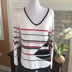 4/$25 NINE & CO. by Nine West SWEATER WHITE L